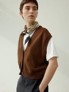 マーガレットハウエル【23SS】美品 リネンコットン シルクベスト