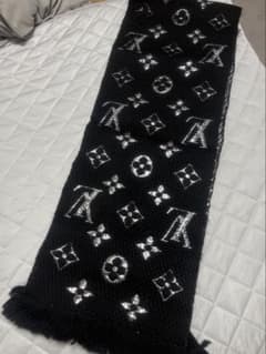 LOUIS VUITTON モノグラム マフラー ブラックのサムネイル