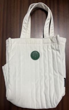 スターバックス キルティングトートバッグ ホワイト：2024福袋：スタバ：バッグ