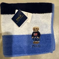 新品】【人気！お早めに】ラルフローレン ポロベア タオル ブルー白