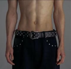jentlouis】Leather Studded Belt Y2K - メルカリ