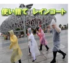 レインコート　使い捨て　雨がっぱ　ポンチョ　10枚　コロナ　防護　感染予防のサムネイル
