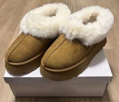 厚底ムートンブーツ ショート ボア付きのサムネイル