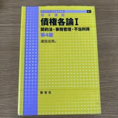 債権各論Ⅰ 契約法・事務管理・不当利得 [第4版]のサムネイル