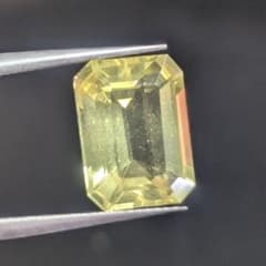 レモンクォーツ ルース A 上質艶々レモンクォーツスクエアカットルース5.7ct☓ハンドメイド
