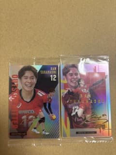 バレーボール男子日本代表 高橋藍 箔押しサイン入りカード 2枚セットのサムネイル