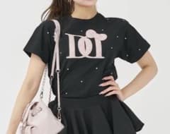 Hello DarichキルティングアップリケビジューTシャツ キティ ブラック