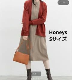 （長袖・S・マタニティ）Honeys　ピンタックシャツワンピース　モカ　ベージュのサムネイル