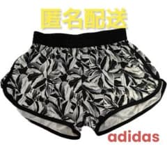 adidas レディースショートパンツ M 速乾 白黒ボタニカル柄 匿名配送のサムネイル