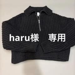 H&M ハーフジップニット　ブラック　Lサイズ