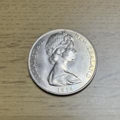 1974年 ニュージーランド1ドル硬貨 エリザベス女王 - メルカリ