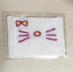 マスク　キティーちゃん風刺繍のサムネイル