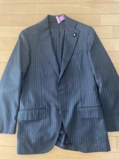 LARDINI ネイビーストライプスーツ 44 - メルカリ