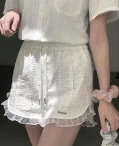 muguet レース ショートパンツ ホワイトのサムネイル
