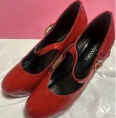 【期間限定】赤 ハイヒール パンプス 厚底 コスプレ 仮装 ジャンク品