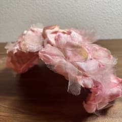 ヘッドドレス 古着 Vintage ピンク 花のサムネイル