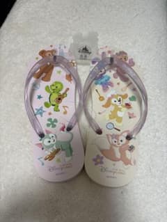 【新品・タグ付】香港ディズニー ダッフィーフレンズ ビーチサンダルのサムネイル