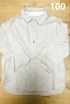無印良品　アイボリー　長袖シャツ 100cmのサムネイル