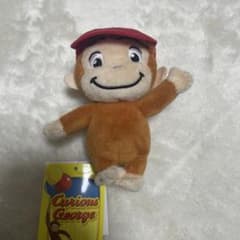 おさるのジョージ　ぽってりぬいぐるみ　 カラフルキャップ　タグ付き未使用