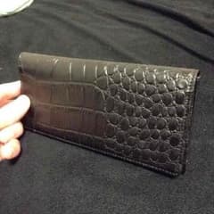 超値下げ！定価23000円 高級クロコダイル皮 長財布のサムネイル