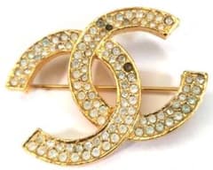 CHANEL ココマーク ラインストーン ヴィンテージ ブローチ - メルカリ