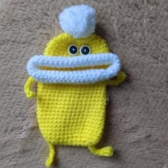 ハンドメイド、パクパクモンスター黄色のサムネイル