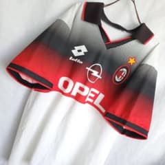 90s lotte 로트 AC밀란 유니폼 축구 구 게임 셔츠