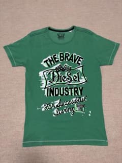 DIESEL ディーゼル ロゴプリント Tシャツ グリーン Lのサムネイル