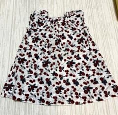 美品】ボンポワン チェリー柄 ノースリーブブラウス チュニック 12m 80