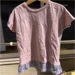 ペアマノン　花柄切り替えTシャツ　130のサムネイル