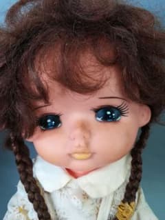 昭和レトロ ソフビ ビニール ドール 人形 鈴マーク JAPAN - メルカリ