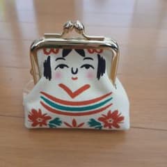 こけし柄 がま口 ポーチのサムネイル