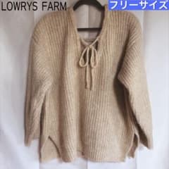 LOWRYS FARM ローリーズファーム 2WAY リボンニット ベージュ F