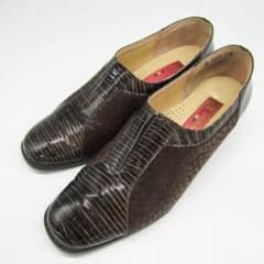 コンフォートシューズ サロンドグレー 24.5 4E 日本製 本革 ブラウン