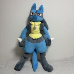 開封済　ポケモンセンター 等身大ルカリオ ぬいぐるみ 開封済 ポケモンセンター 等身大ルカリオ ぬいぐるみ - メルカリ