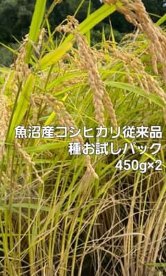 令和7年産　新米　魚沼産コシヒカリ　従来品種　お試しパック　450g×2のサムネイル