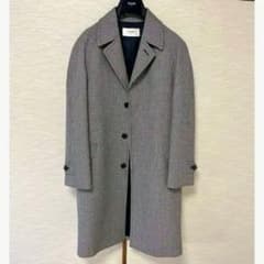 未使用 セリーヌ 46 エディスリマン期 キャメル チェスターコート 19SS CELINE ハウンドトゥース マックコート 46 チェスターコート