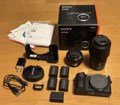 Sony α6500 ミラーレスカメラ シャッター数5898枚レンズ2本付き良品