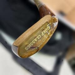 木製ビンテージパター　St.Andrews セントアンドリュース 革巻き 7611【未使用】木製ビンテージパター セントアンドリュース 革巻き 34