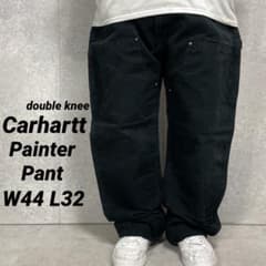 カーハート ブラック ダックペインターパンツ ダブルニー W44 L32