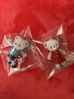 新品　familiar ビーズ　クマ　チャーム　リアちゃん　アクセサリー familiar ビーズ チャーム リアちゃん - メルカリ