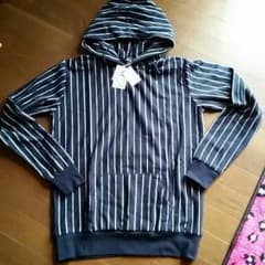 新品 ネイビー ストライプ メンズ Lのサムネイル