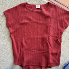 coen 赤 ワッフル素材 Tシャツ フリーサイズのサムネイル