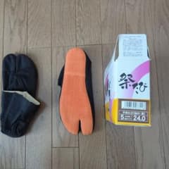 子供たび 祭たび 24.0cm 貼付 黒のサムネイル