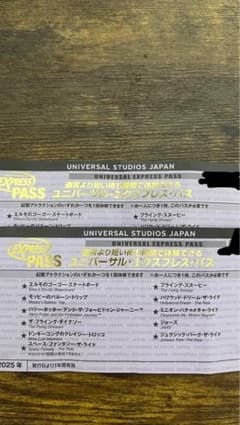 ユニバーサル・エクスプレス・パス　2枚セットのサムネイル