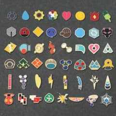 新品】ポケモン ジムバッジ 全地方・全種類 コンプリートセット 48個