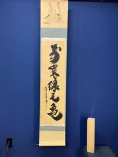 真作/小林太玄/書/一行書/萬歳緑毛亀/茶掛/禅語/桐共/布袋屋掛軸HK-172 真作/小林太玄/書/一行書/萬歳緑毛亀/茶掛/禅語/桐共/布袋屋掛軸HK-172