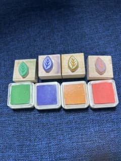 ウェディングツリー スタンプセット 4色 葉っぱのサムネイル