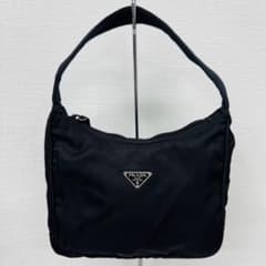 ✨PRADA✨プラダ✨ハンドバッグ✨ハーフムーン✨ナイロン✨三角ロゴ