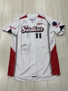 スワローズ 佐藤由規選手 プロモデル前後直筆サイン入りユニフォーム